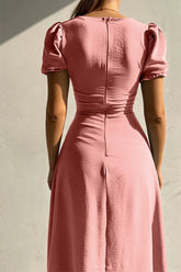Sweetheart Neck Short Sleeve Dress OutfitFlow